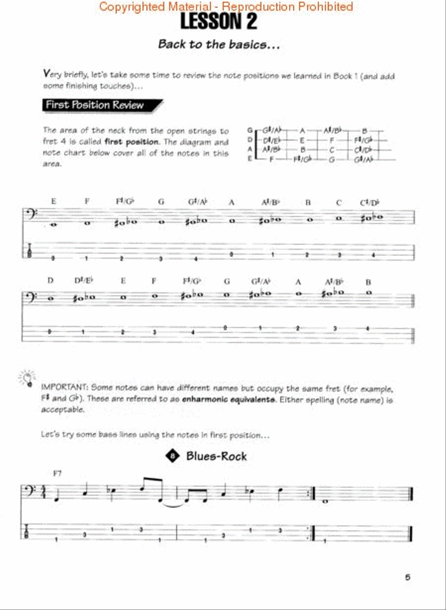 FastTrack Bass Method – Book 2 Bass Guitar Tablature scores gallery preview page 2