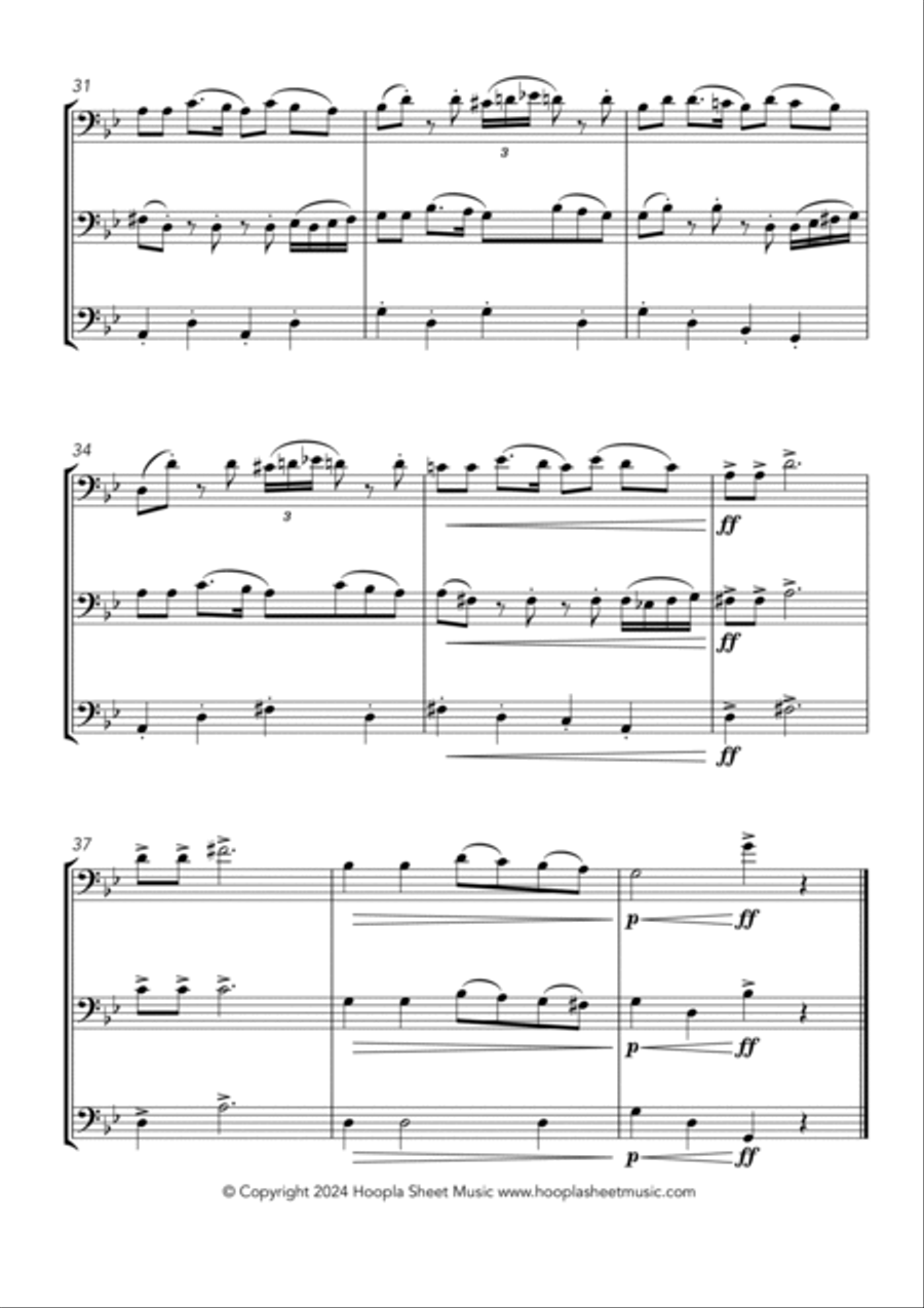 Hava Nagila Trombone Solo scores gallery preview page 4