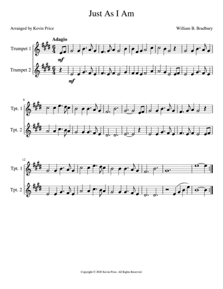 5 Hymns for Trumpet Duet image number null
