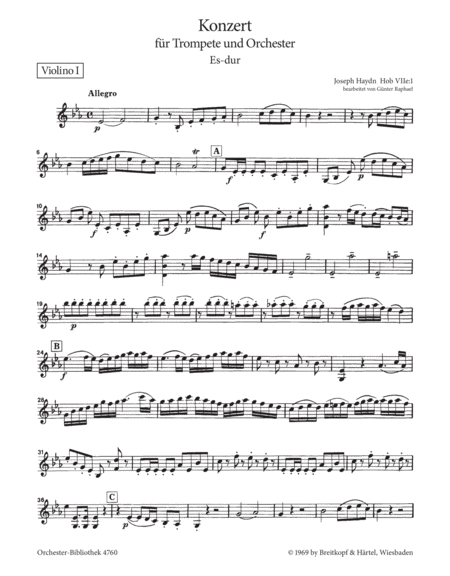 Trumpet Concerto in E flat major Hob VIIe:1