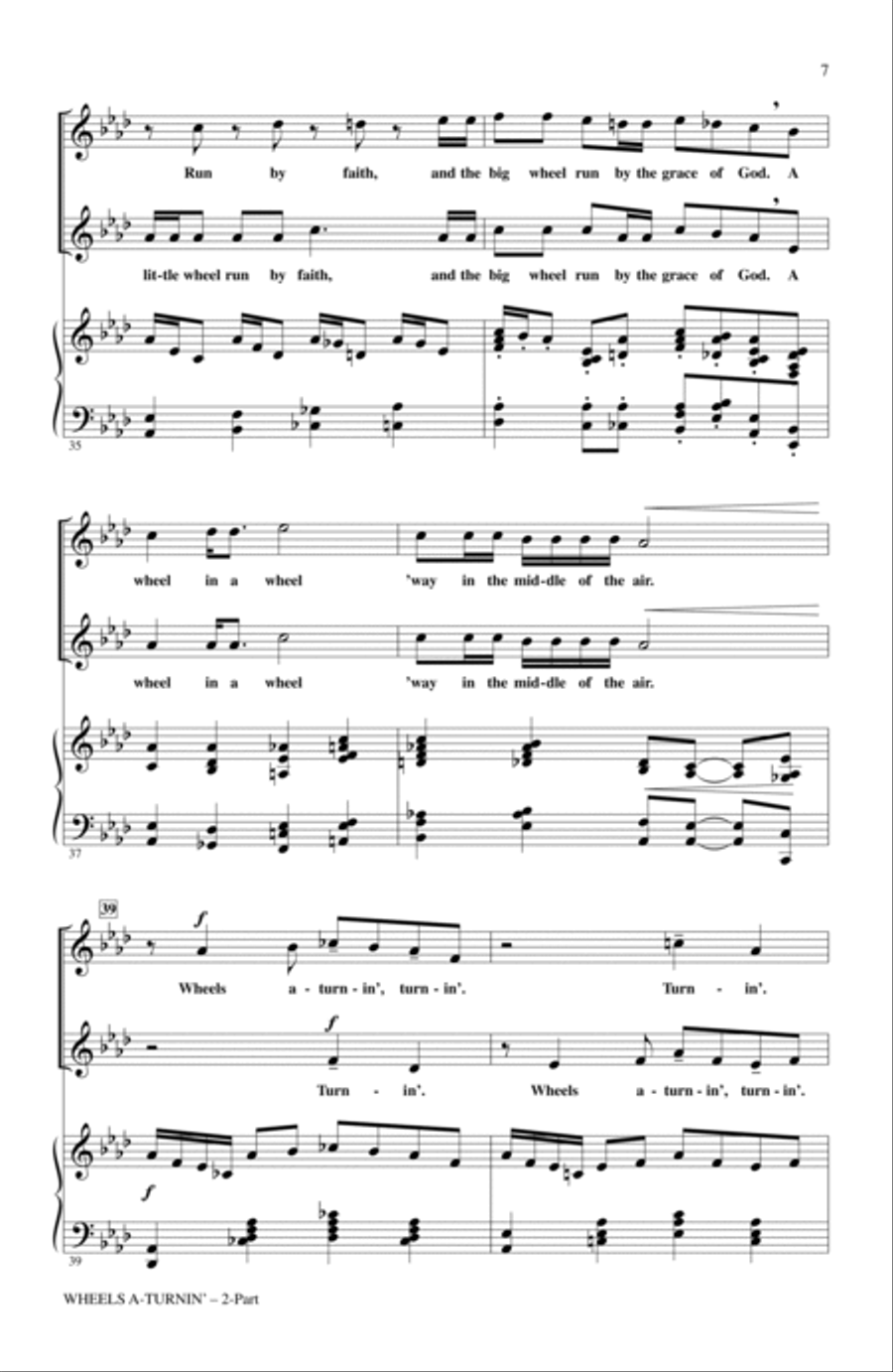 Wheels A-Turnin' Wheels A-Turnin' 2-Part scores gallery preview page 5