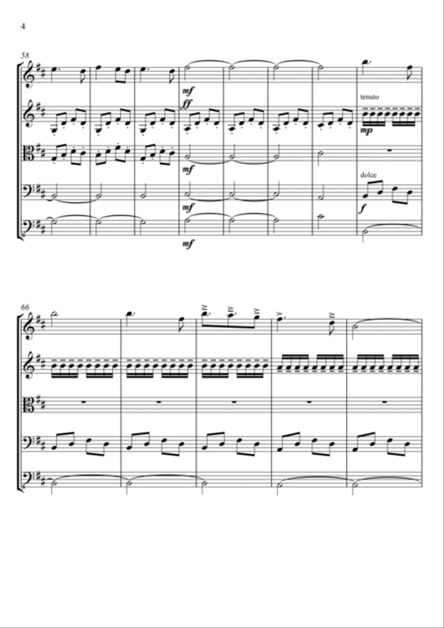 Fuga em Si menor No.1 Fuga em Si menor No.1 Small Ensemble scores gallery preview page 4