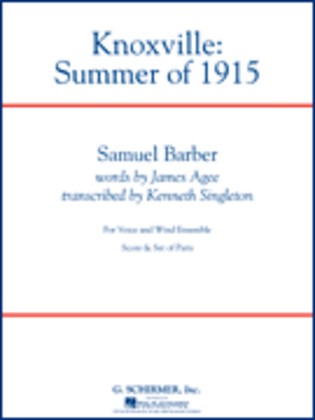 Book cover for Knoxville: Summer Of 1915 - Full Score
