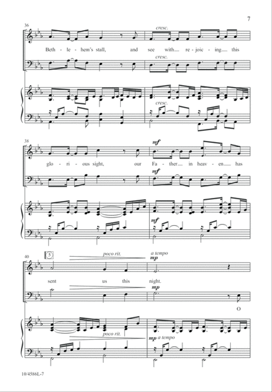 O Come, Little Children 4-Part scores gallery preview page 8