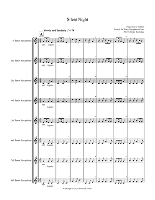 Silent Night (Bb) (Tenor Saxophone Octet)