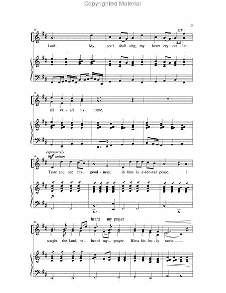 I Will Sing Praise SSATB scores gallery preview page 3