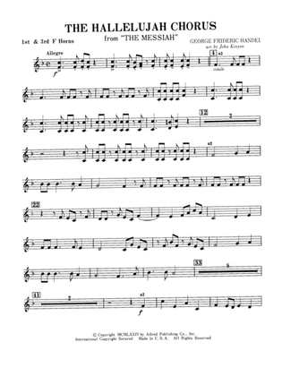 Hallelujah Chorus: 1st F Horn