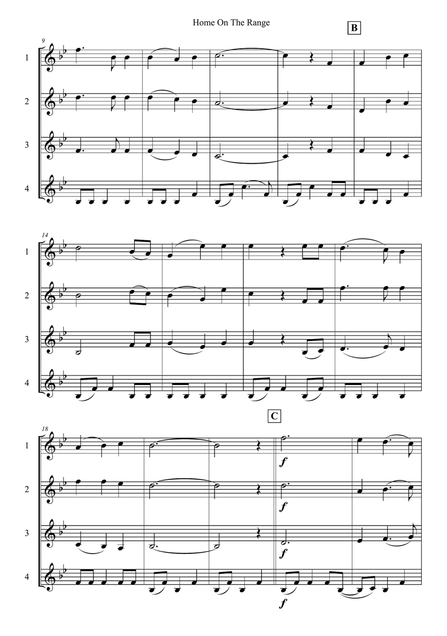 Home On The Range Clarinet Solo scores gallery preview page 2