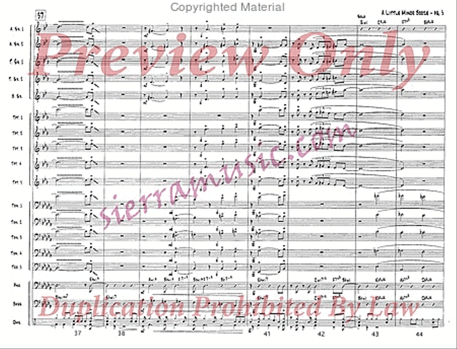 A Little Minor Booze Jazz Ensemble scores gallery preview page 6