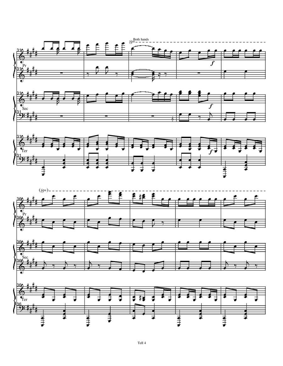 William Tell Overture Piano Trio (1 Piano 6 Hands) Piano Trio scores gallery preview page 4