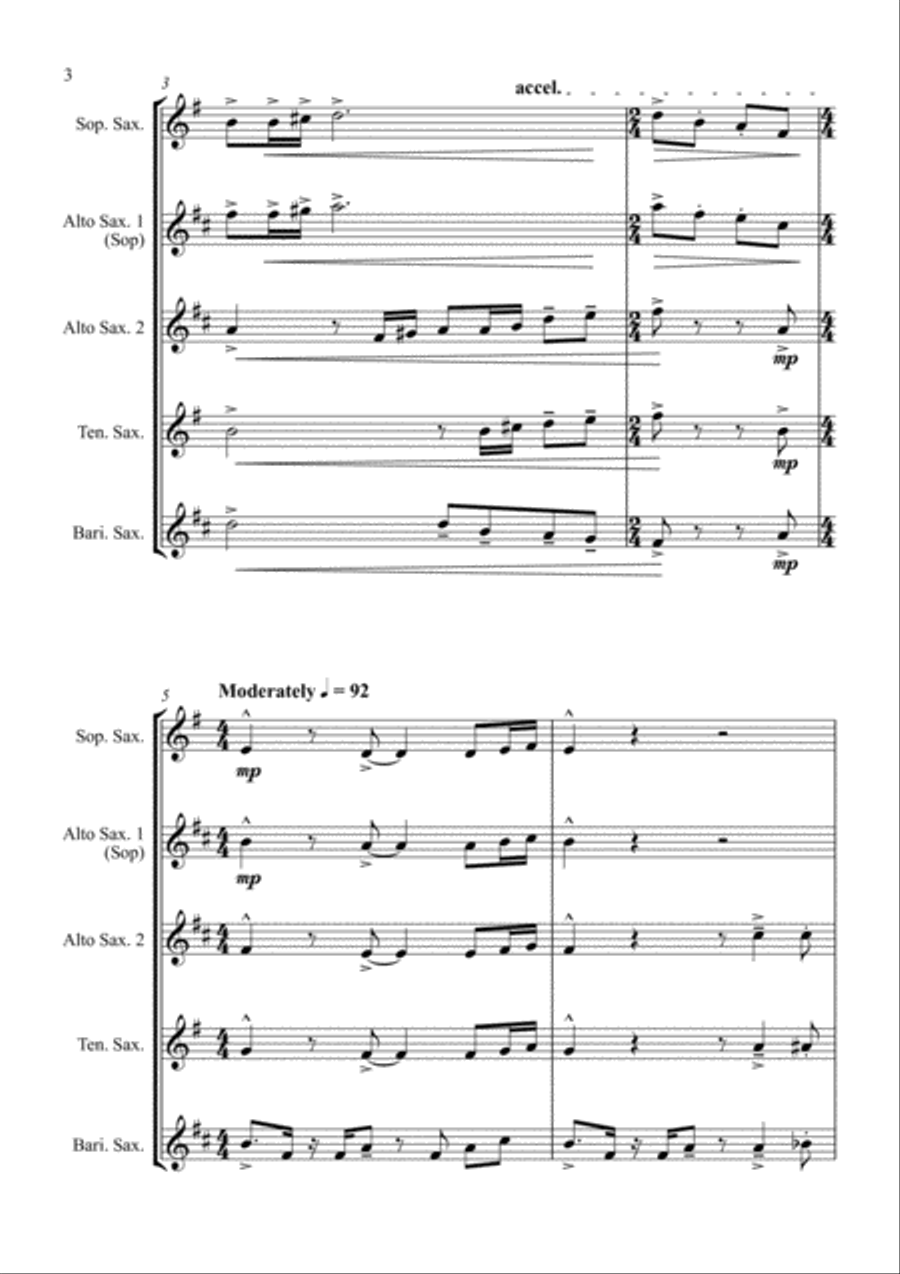 Drunken Sailor - for Saxophone Quartet Drunken Sailor - for Saxophone Quartet Saxophone Quartet scores gallery preview page 4