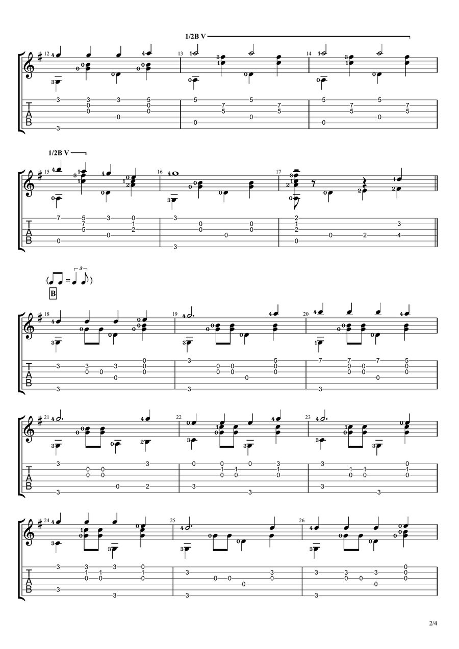 Worried Man Blues Electric Guitar scores gallery preview page 2