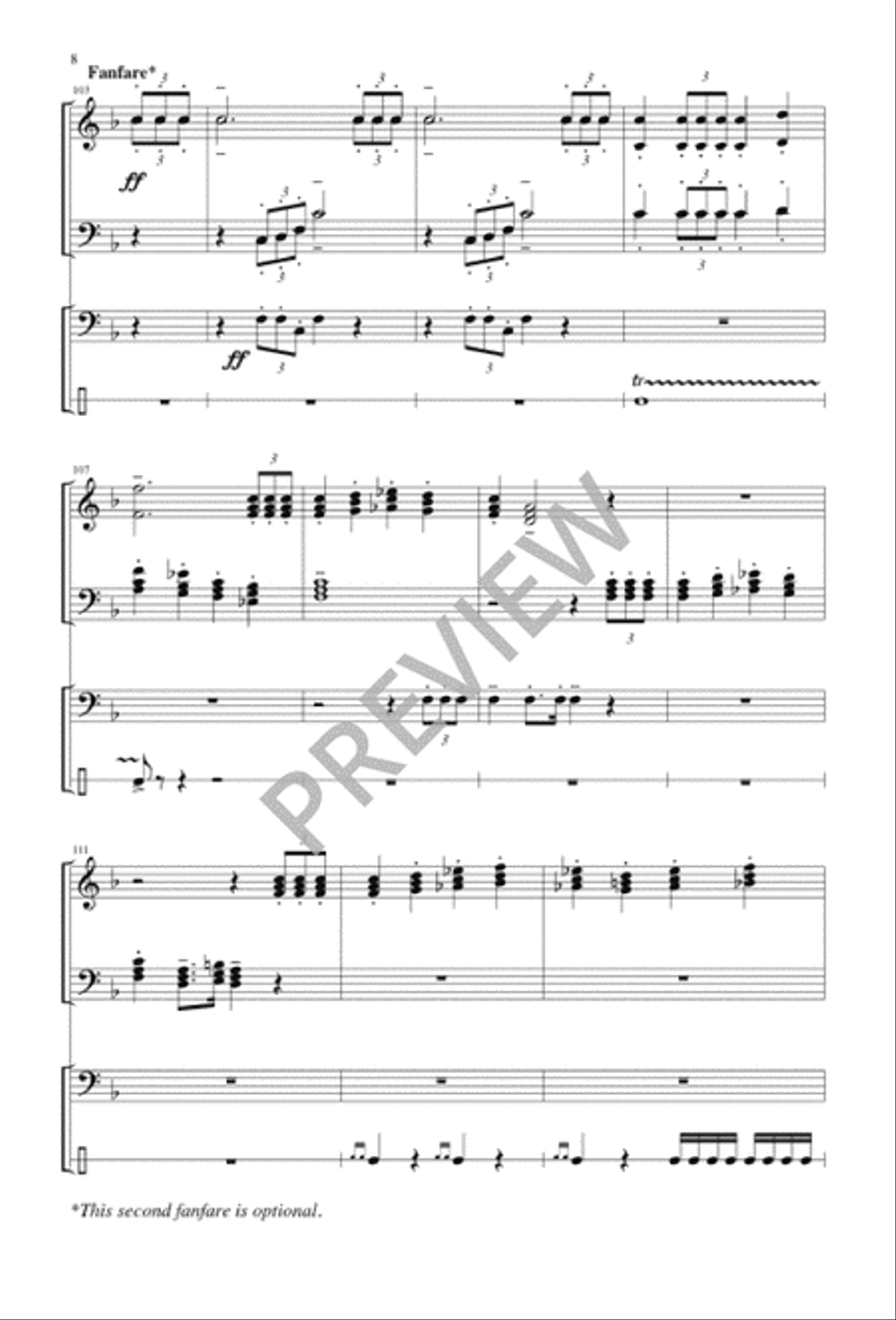 Fanfare and Processional 4-Part scores gallery preview page 7