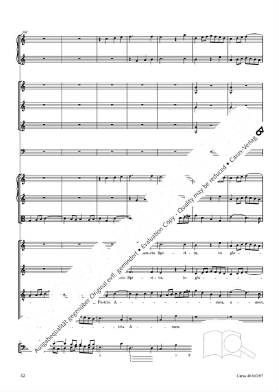 Mass in C (Missa in C) 4-Part scores gallery preview page 49