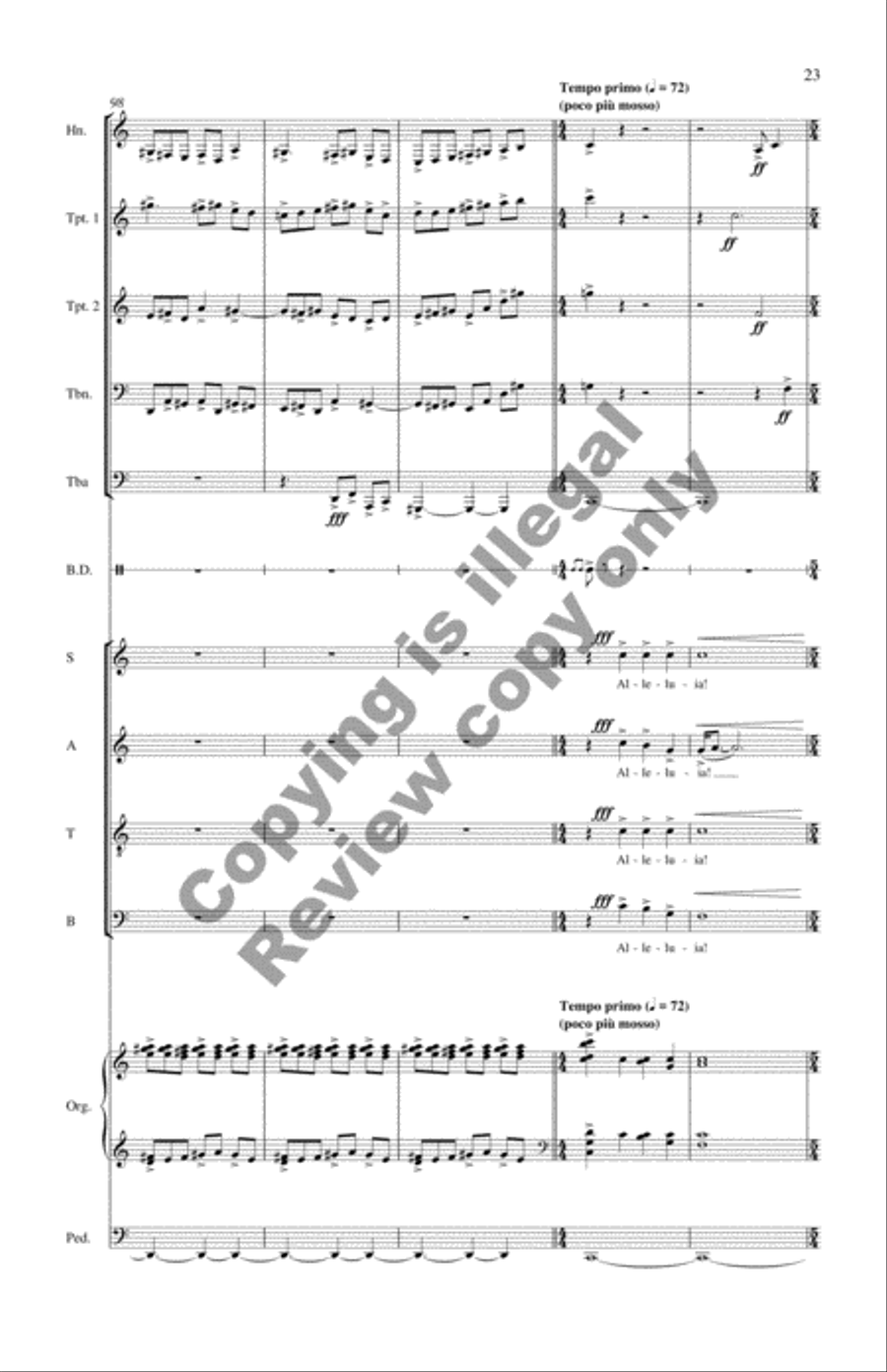 Alleluias, Intercessions and Remembrances (Brass Quintet Score) Choir scores gallery preview page 15
