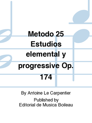 Book cover for Metodo 25 Estudios elemental y progressive Op. 174