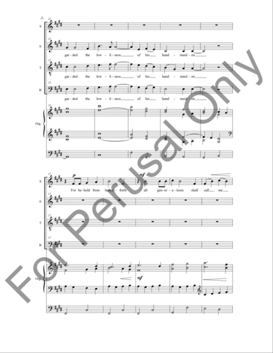 Magnificat and Nunc Dimittis 4-Part scores gallery preview page 3