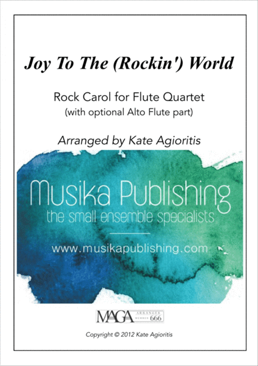 Joy to the (Rockin') World - Rock Carol for Flute Quartet Flute Quartet scores gallery preview page 1