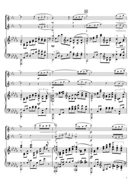 "Variation 18 from Rhapsody on a Theme of Paganini" Piano trio / tenor sax duet