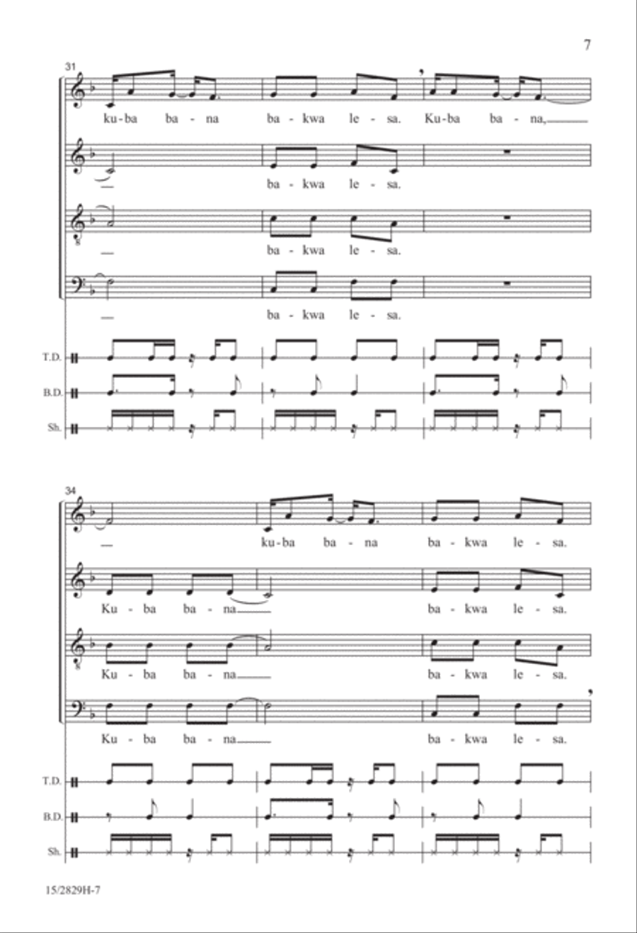 Bonse Aba 4-Part scores gallery preview page 7