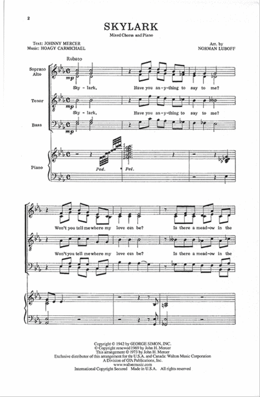 Skylark Skylark Divisi scores gallery preview page 2