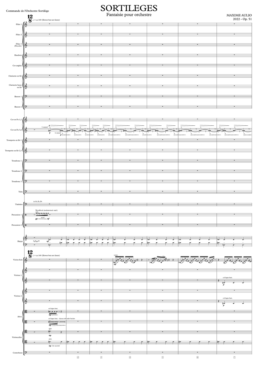 Sortilèges - Score Only Full Orchestra scores gallery preview page 1