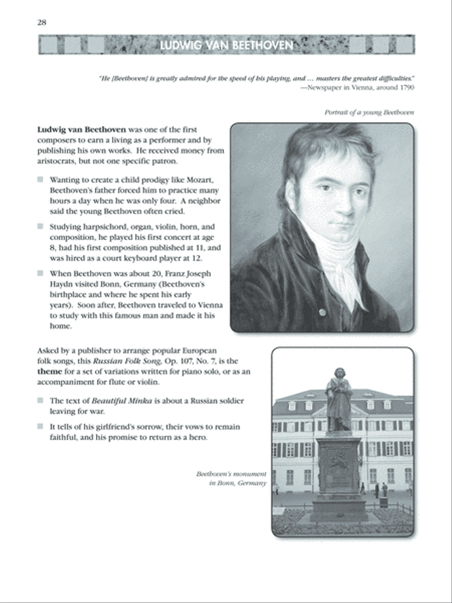 Exploring Piano Classics Repertoire, Book 2 Easy Piano scores gallery preview page 3