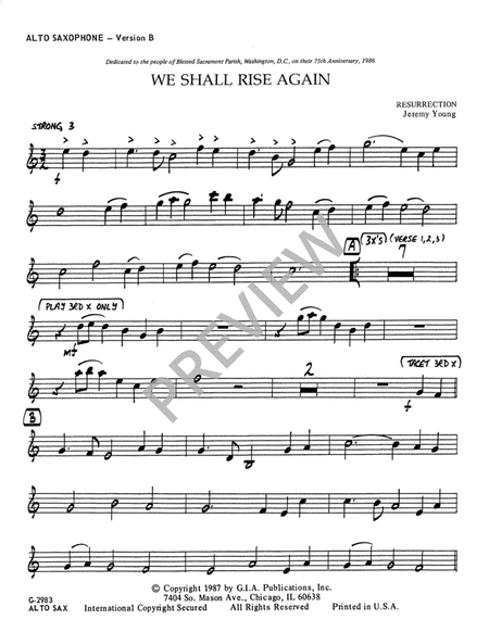 We Shall Rise Again - Instrument Set B