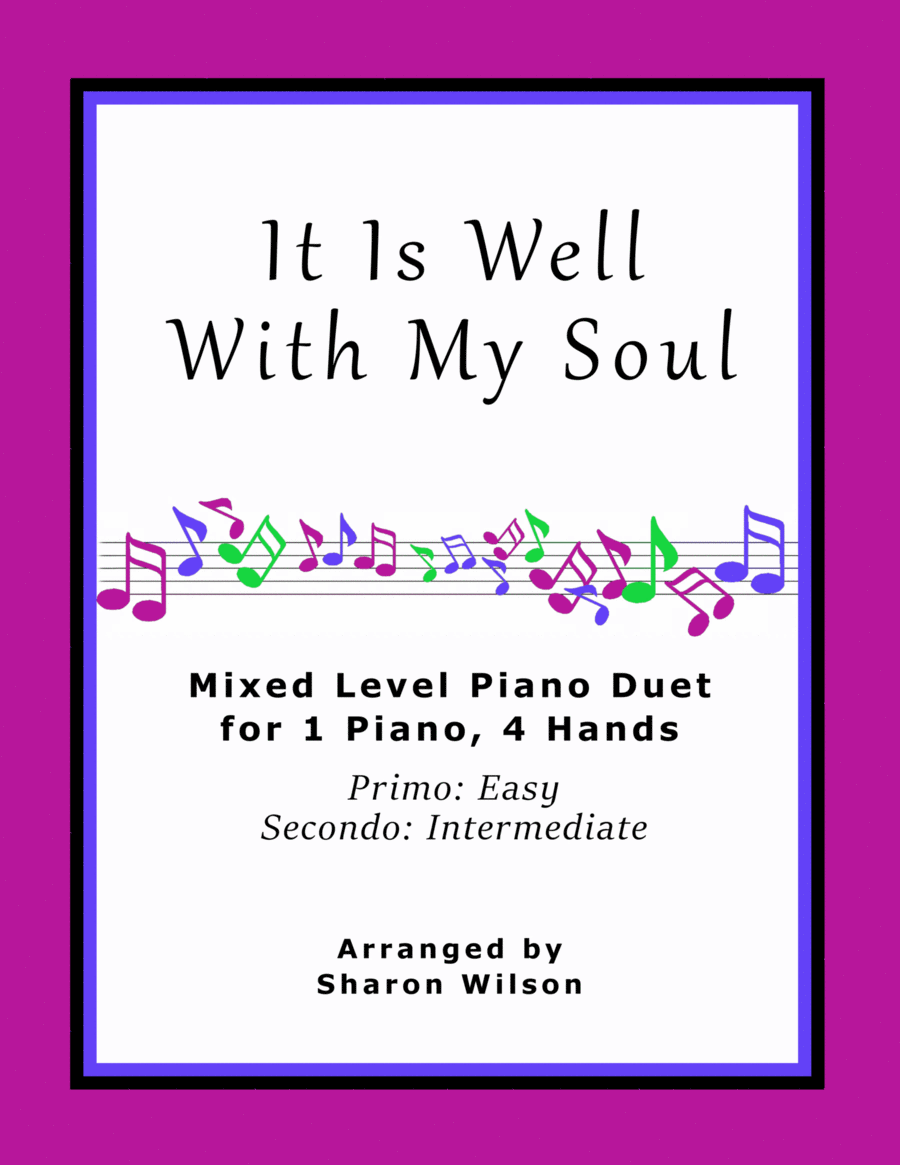 It Is Well with My Soul (Easy Piano Duet; 1 Piano, 4 Hands) image number null