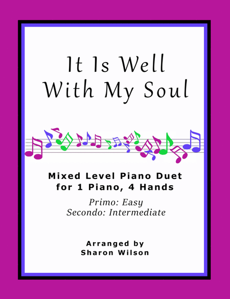 It Is Well with My Soul (Easy Piano Duet; 1 Piano, 4 Hands) image number null