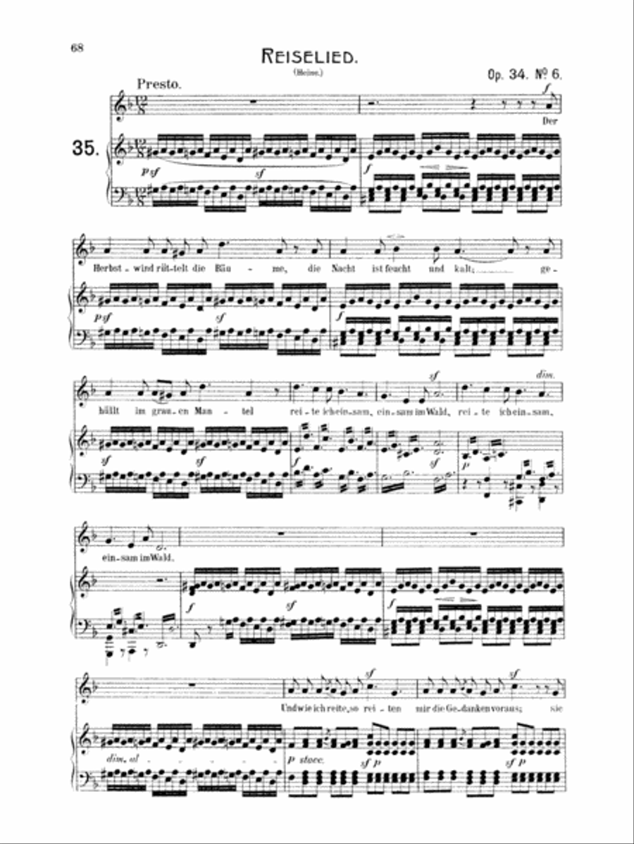 Mendelssohn: 79 Songs, Medium Voice (German) Medium Voice scores gallery preview page 1