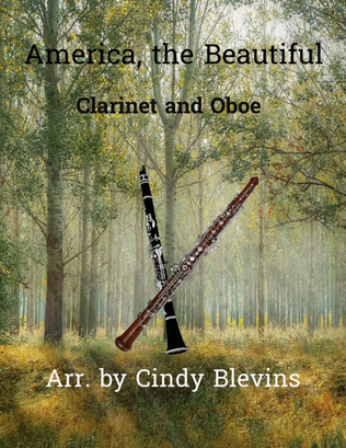Book cover for America, the Beautiful, for Clarinet and Oboe