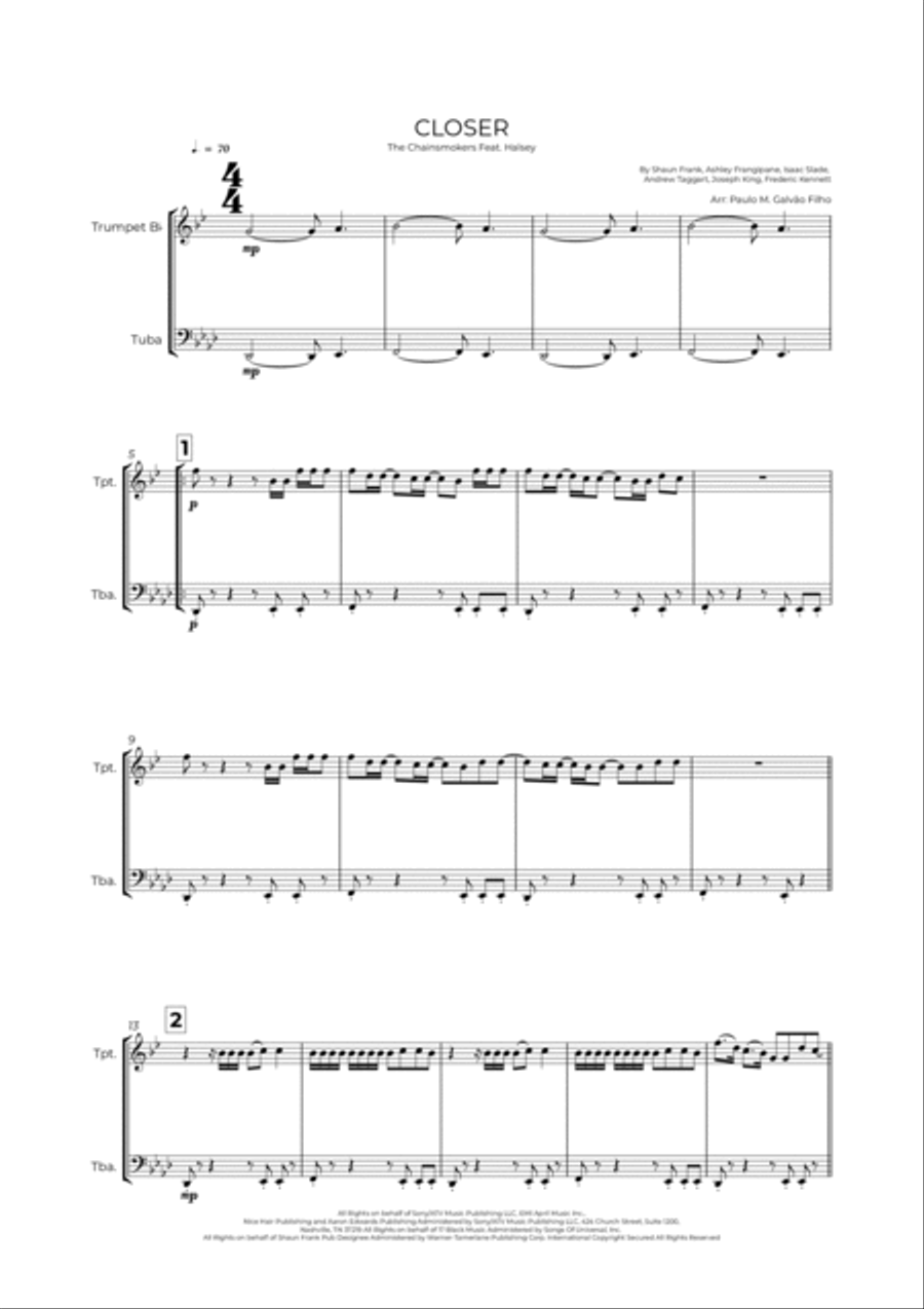 Closer Brass Duet scores gallery preview page 2