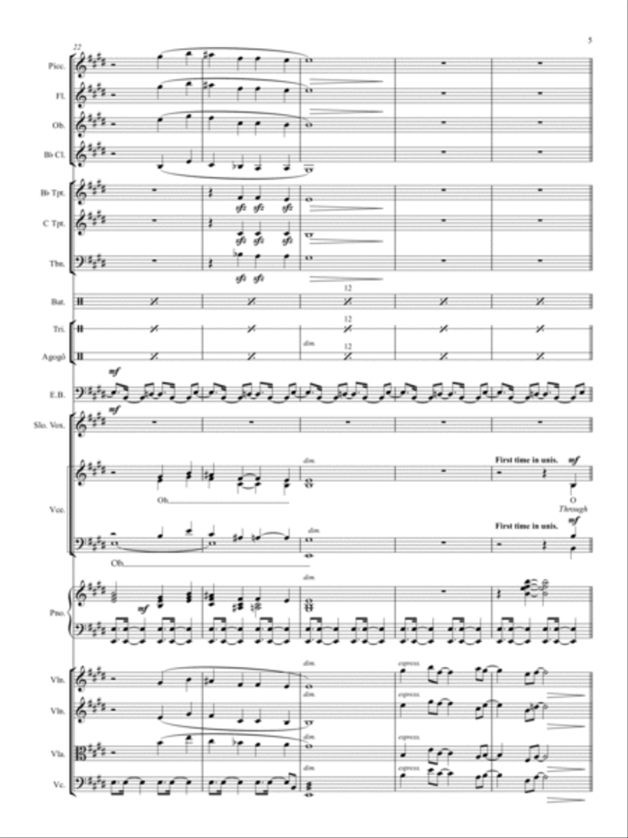 SALMO 30 | Psalm 30 / O Choro Pode Durar | Through Weeping and Deepest 4-Part scores gallery preview page 5