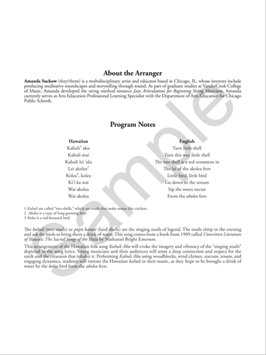 Kahuli Aku String Orchestra scores gallery preview page 3