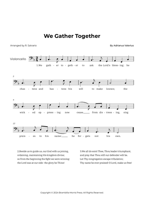 We Gather Together - Cello