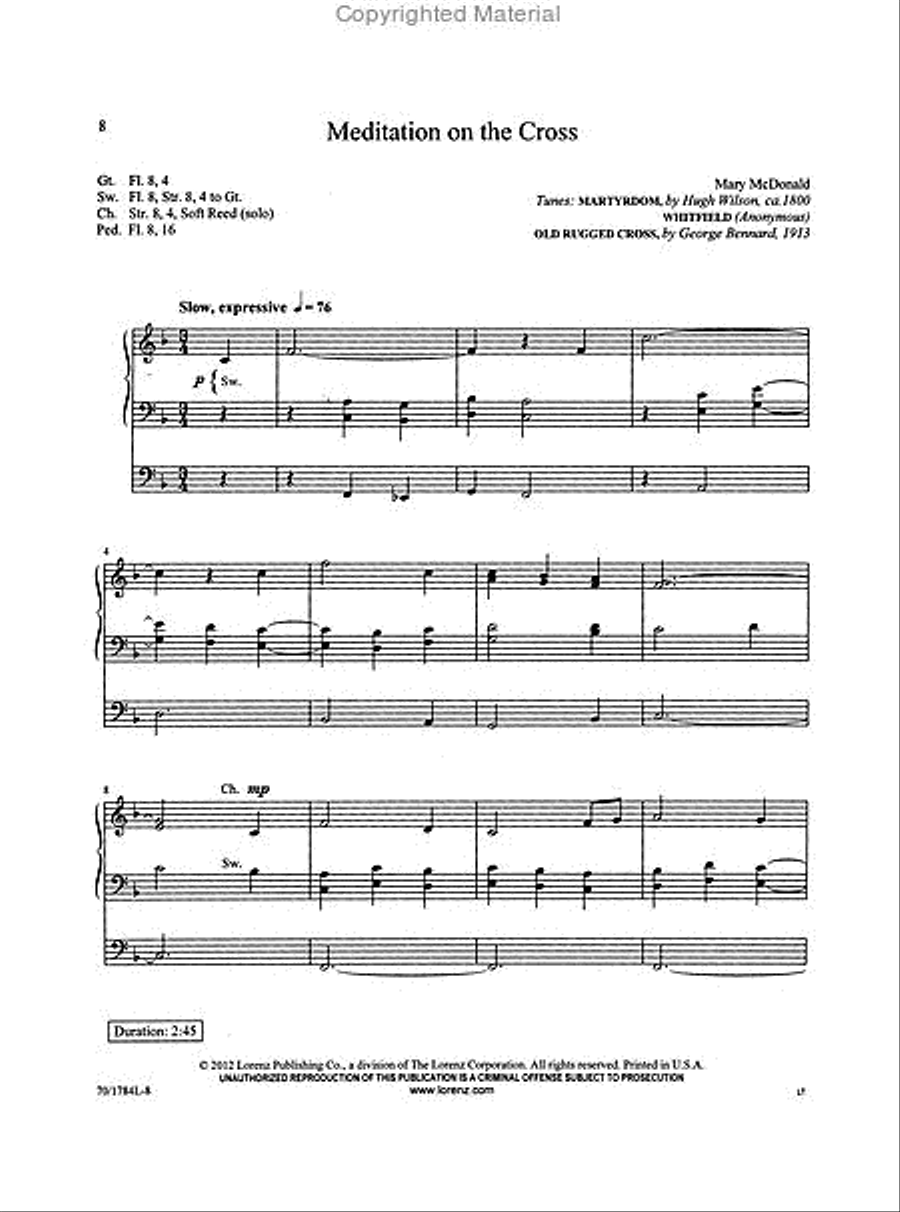 Sacrifice and Splendor Organ Solo scores gallery preview page 3