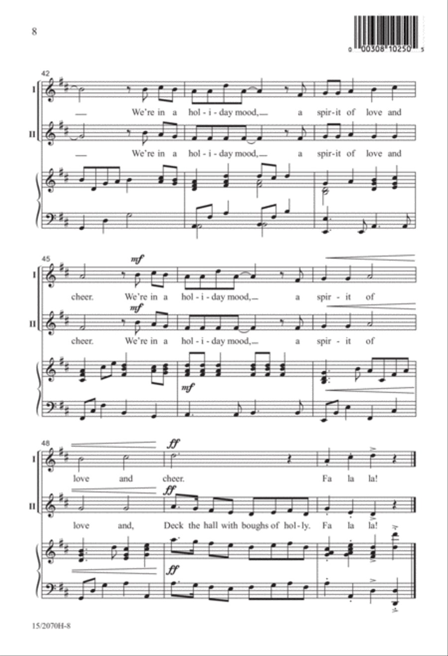 We're in a Holiday Mood We're in a Holiday Mood 2-Part scores gallery preview page 8