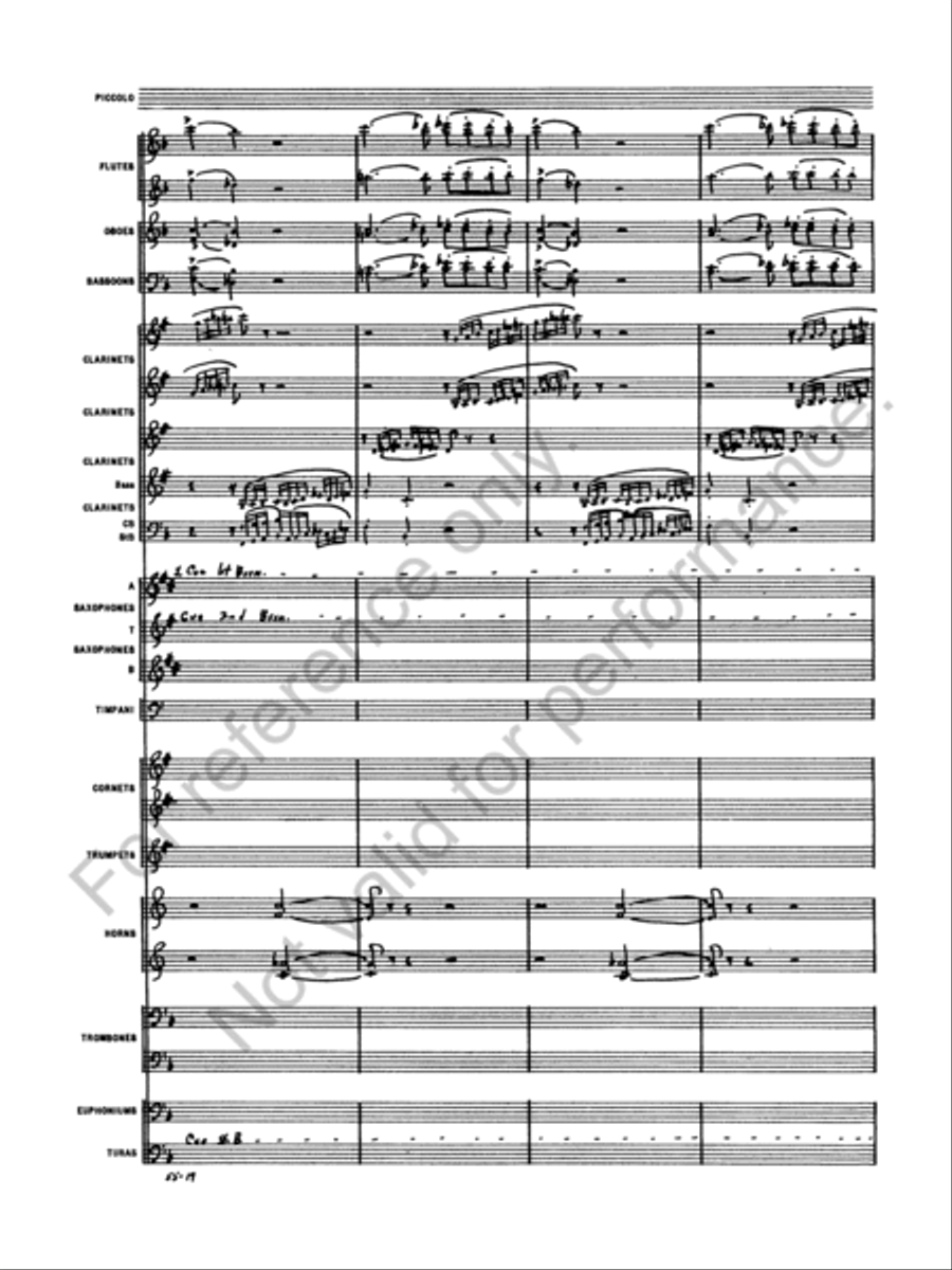 Symphony No. 4 Concert Band scores gallery preview page 19