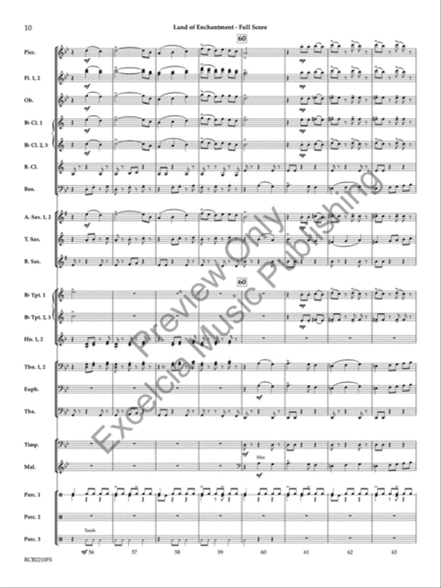 Land of Enchantment (Score) Concert Band scores gallery preview page 11