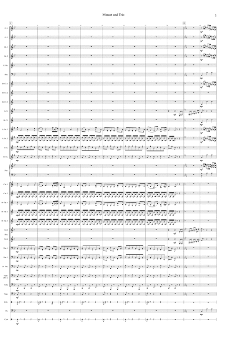 Minuet in A Major for Concert Band Concert Band scores gallery preview page 4