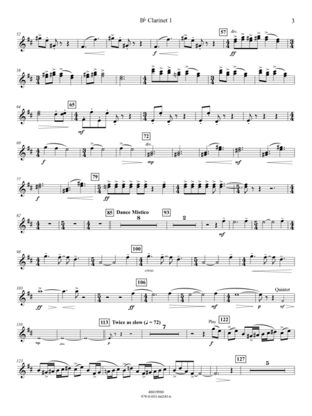 Suite from Mass (arr. Michael Sweeney) - Bb Clarinet 1