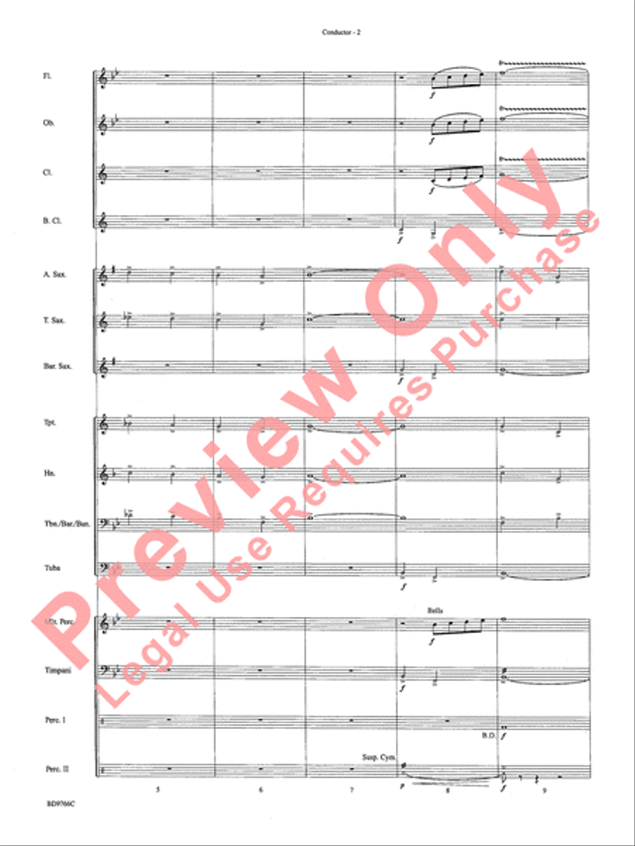 Glorioso (A Fanfare and Procession for Band) Concert Band scores gallery preview page 5