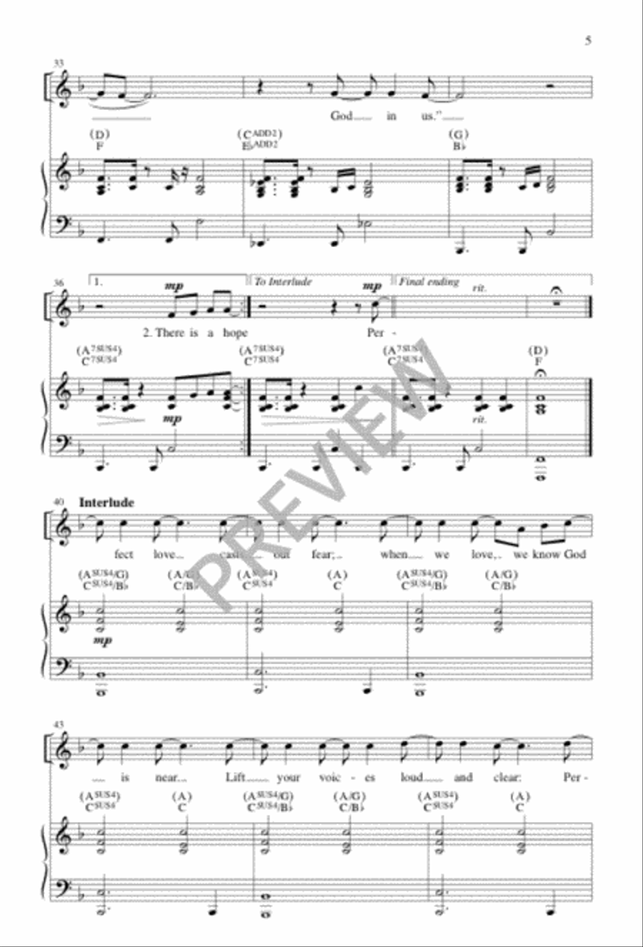 God is Love 2-Part scores gallery preview page 5