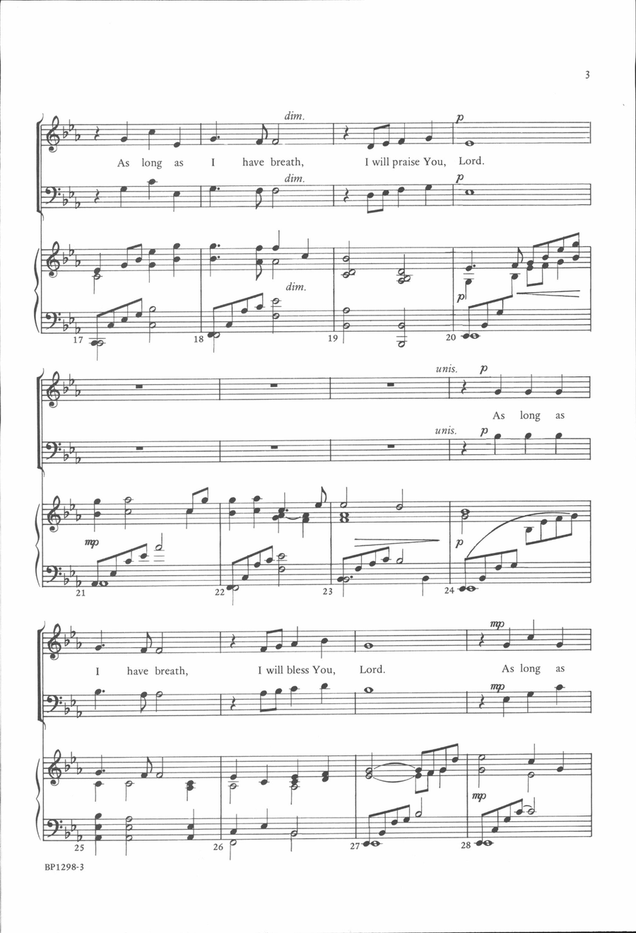 As Long As I Have Breath 4-Part scores gallery preview page 3