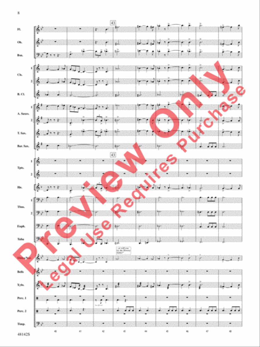 Band of Heroes Concert Band scores gallery preview page 9