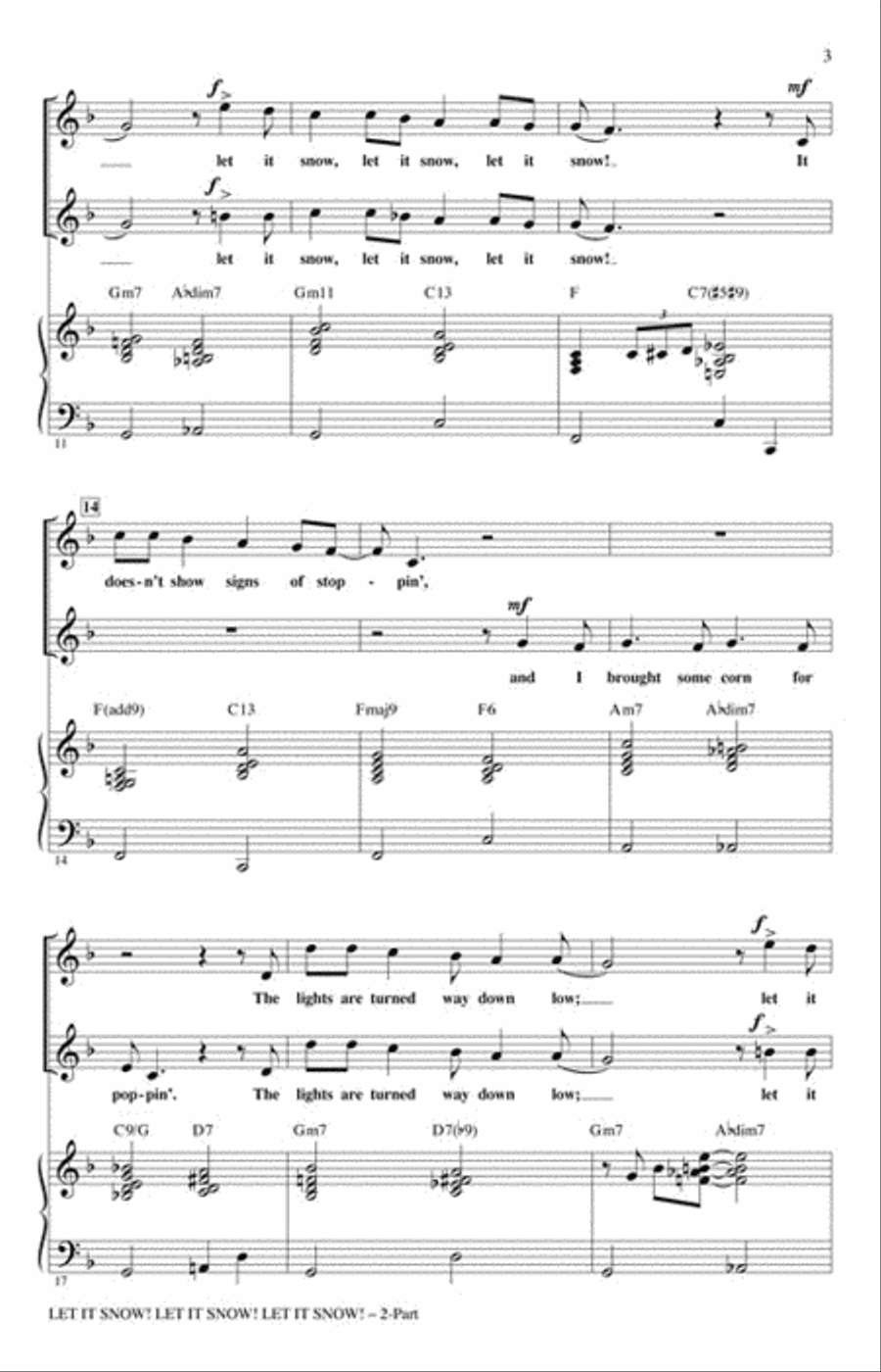 Let It Snow! Let It Snow! Let It Snow! 2-Part scores gallery preview page 3
