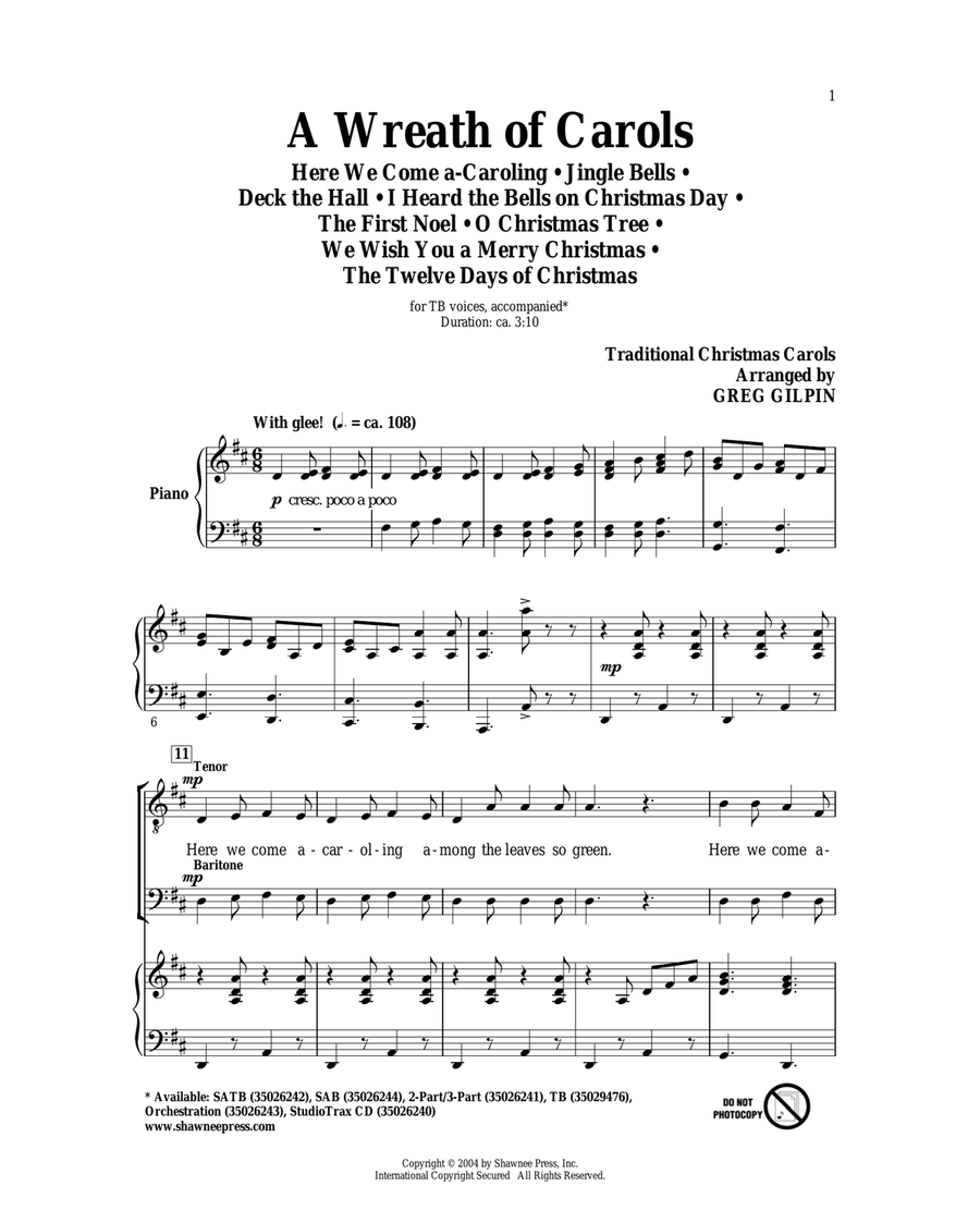 A Wreath Of Carols TB scores gallery preview page 1