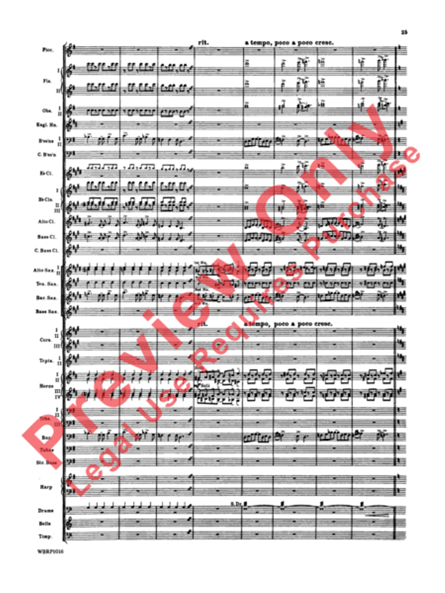 Rhapsody in Blue Concert Band scores gallery preview page 28