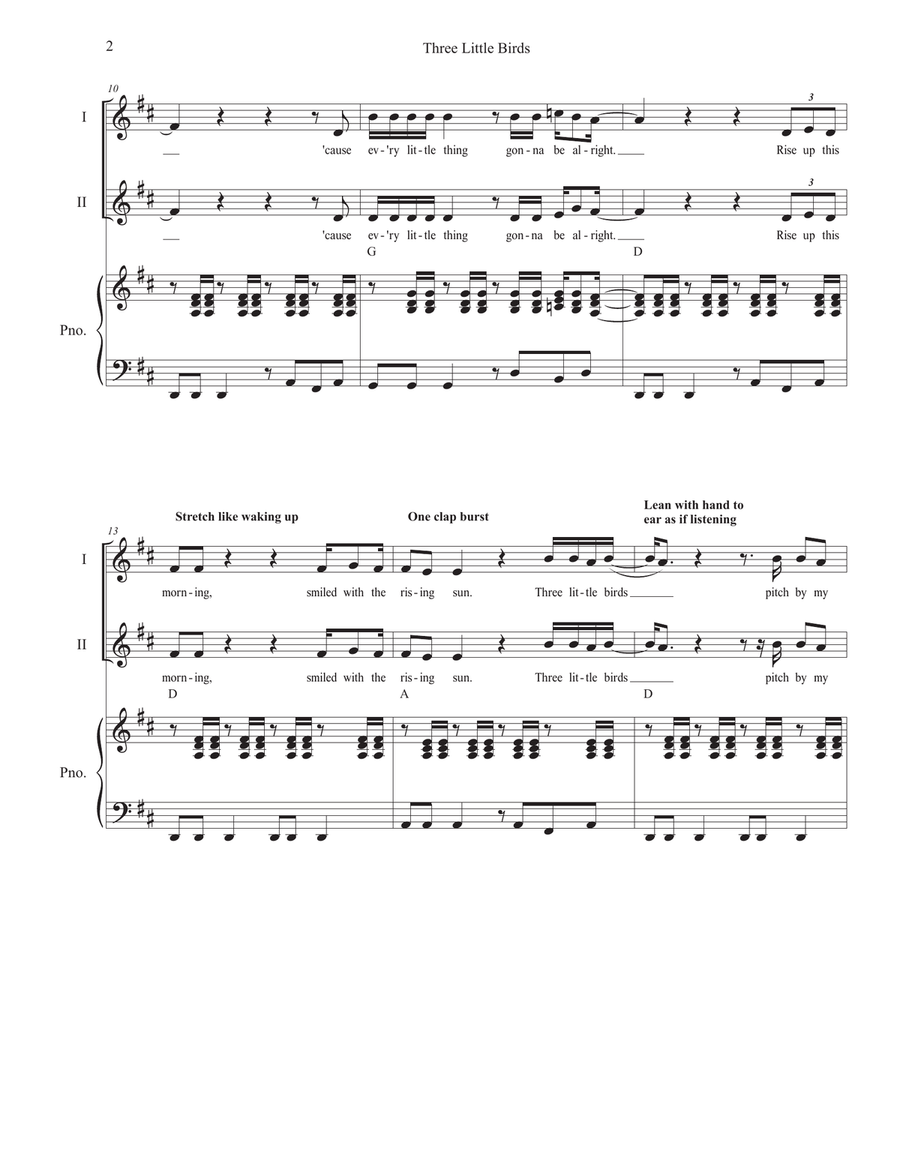 Three Little Birds SA scores gallery preview page 2